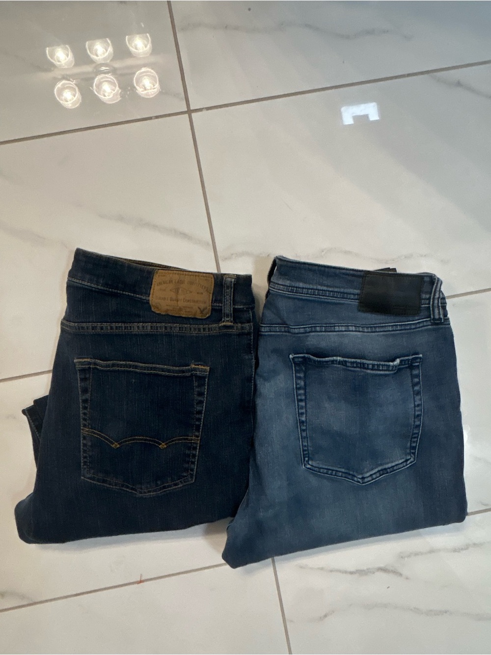 Bundle Men’s 38x30 Straight Jeans: Liverpool Los Angeles & American Eagle